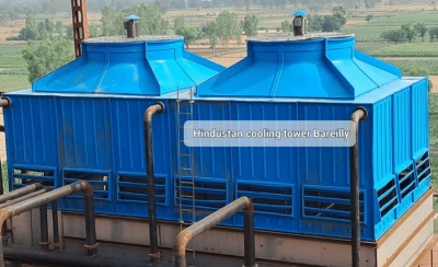 Manufacturer, Exporter, Importer, Supplier, Wholesaler, Retailer, Trader of FRP Rectangular Type Double Cell Cooling Tower in Bareilly, Uttar Pradesh, India.
