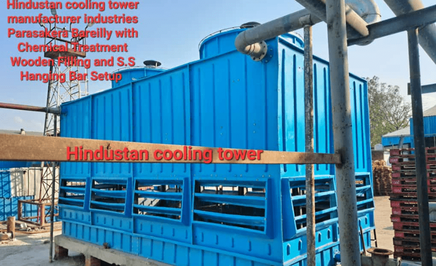 Manufacturer, Exporter, Importer, Supplier, Wholesaler, Retailer, Trader of Square Cooling Tower With Chemical Treatment Wooden Filling & SS Hanging Bar Setup in Bareilly, Uttar Pradesh, India.